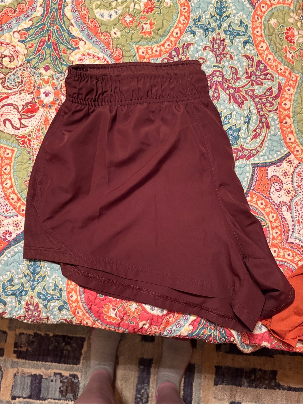 Athletic Works Burgundy Women's Athletic Shorts